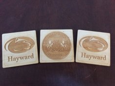 Laser Cut Penn State Coasters