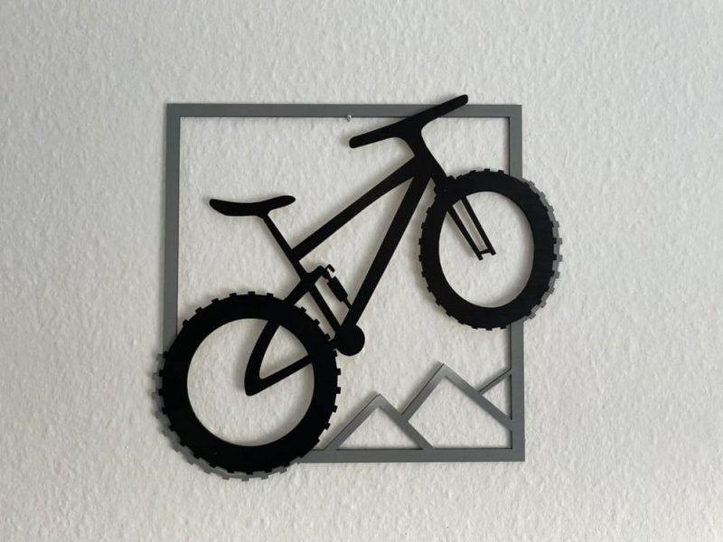 Laser Cut Bike Wall Art Free Vector Download - 3axis.co - 3D model önizlemesi