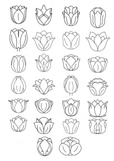 Flowers Logo template Free Vector