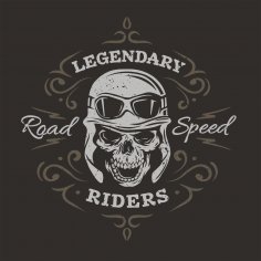 Legendary Riders Print Free Vector