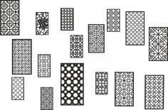 Collection Black White Geometric Seamless Patterns Free Vector