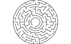 Circular maze dxf File