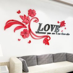 Wall Decals For Living Room Letter Flower Free Vector