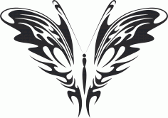 Tribal Butterfly Vector Art 26 DXF File