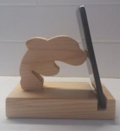 Laser Cut Dolphin Phone Stand Free Vector
