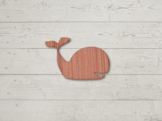 Laser Cut Wooden Whale Cutout Free Vector