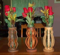 Scroll Saw Vases Template Free Vector