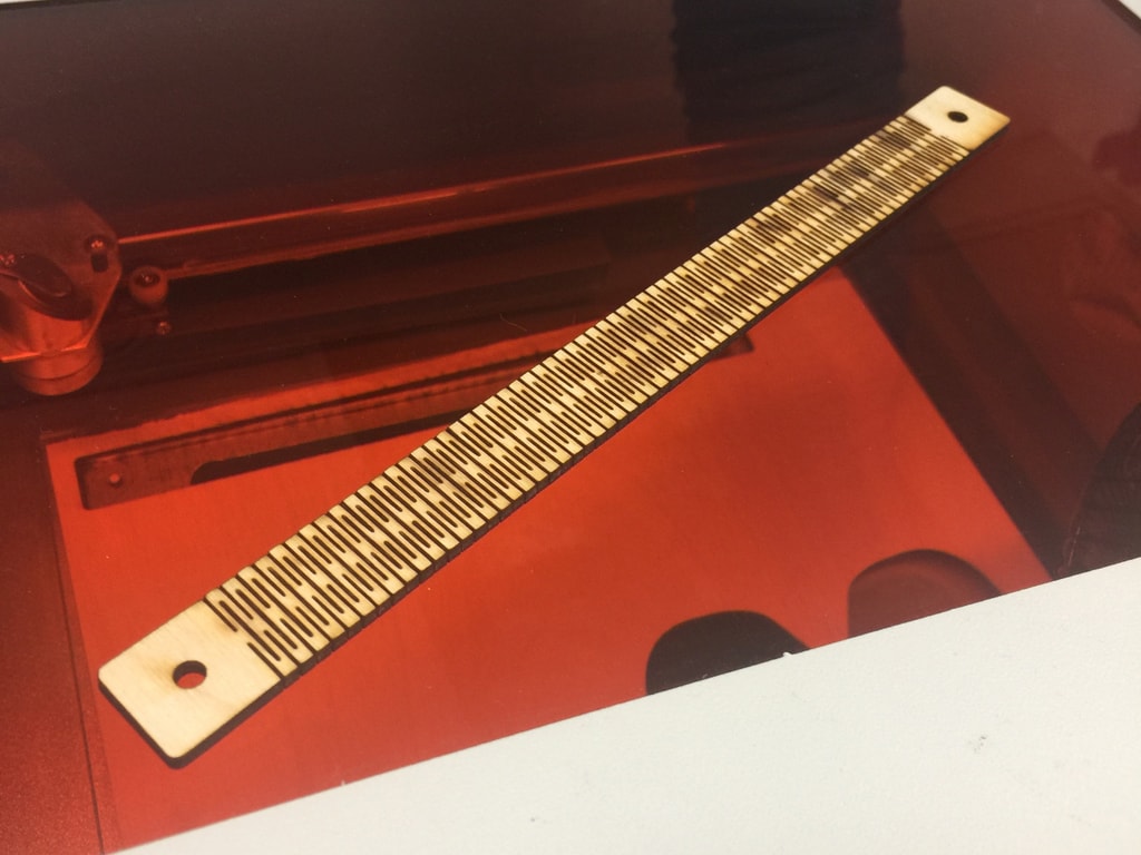 Laser Cut Wooden Straight Bracelet 200mm DXF File