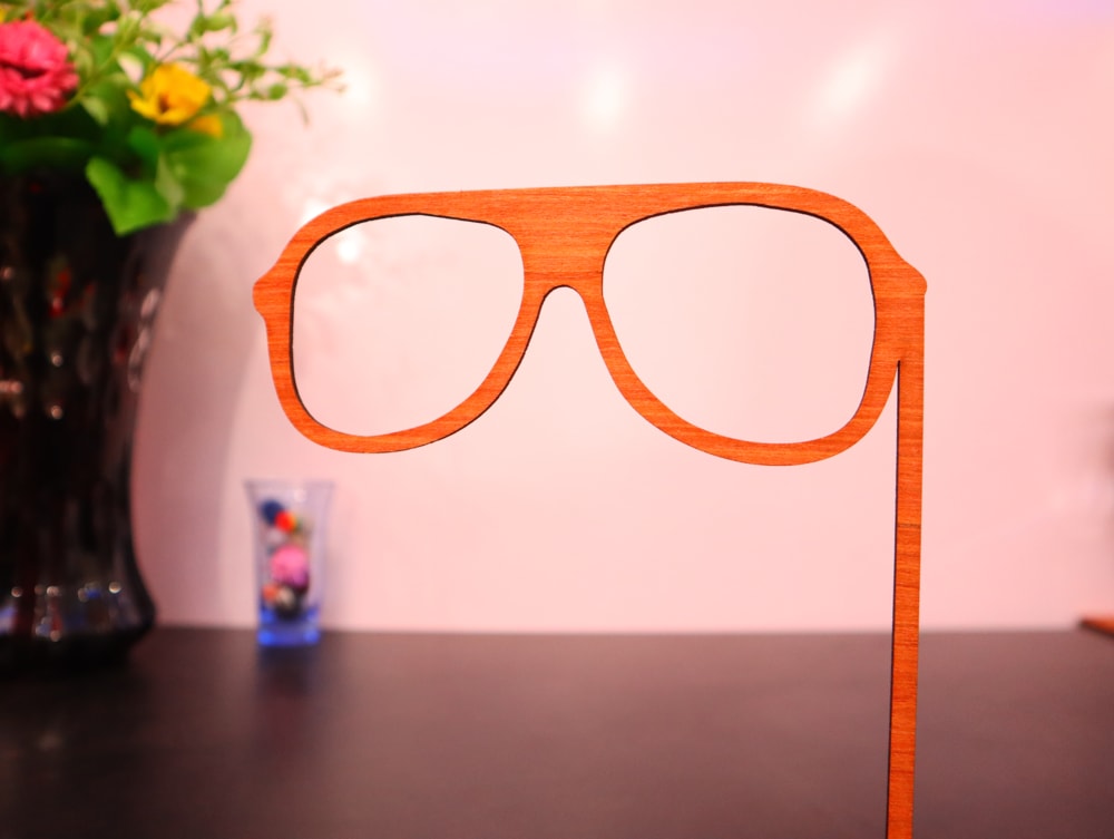 Laser Cut Wooden Glasses Plywood 3mm DXF File