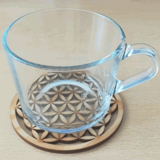 Laser Cut Flower Of Life Coasters DXF File