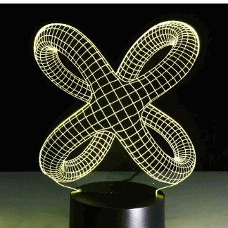 Laser Cut Art Knot 3D Illusion Lamp Free Vector
