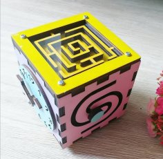Laser Cut Busy Box Toy For Kids Free Vector