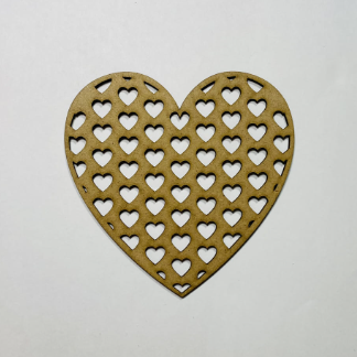 Laser Cut Unfinished Wood Heart Cutout Free Vector
