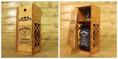 Laser Cut Jack Daniels Whisky Wooden Box Free Vector
