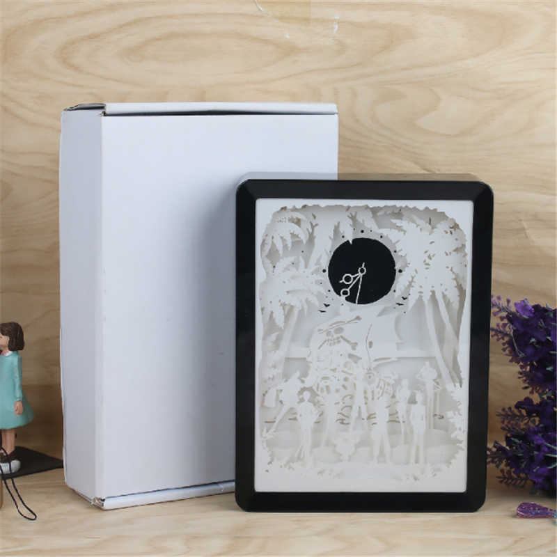 Laser Cut 3D Paper Carving Light Bedroom LED Shadow Lamp Free Vector