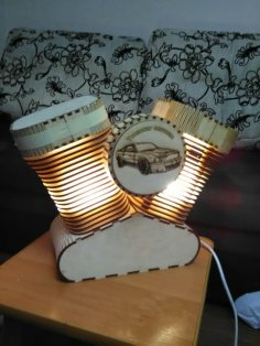 Laser Cut Wooden Harley Davidson Lamp Nightlight Free Vector