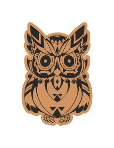 Cute Owl Laser Cut Engraving Template Free Vector