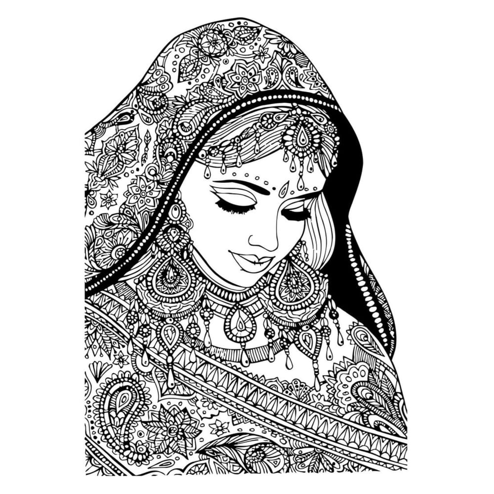 Indian Bride Free Vector cdr Download - 3axis.co - 3D model önizlemesi