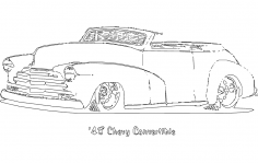 18 Chevy Convertible dxf File