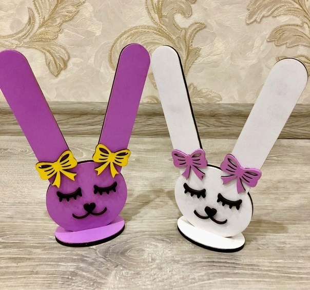 Laser Cut Rubber Band Bunny Free Vector cdr Download - 3axis.co