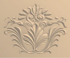 Carved Floral Design for CNC Router Stl File