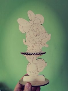 Laser Cut Minnie Mouse Napkin Holder Free Vector