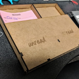 Laser Cut Message Memo Box For Desk Free Vector