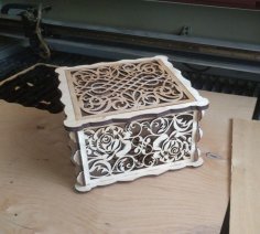 Laser Cut Decorative Wood Box DXF File