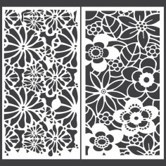 Floral Patterns For Laser And CNC Cutting Free Vector