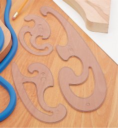 Laser Cut French Curve Template Free Vector