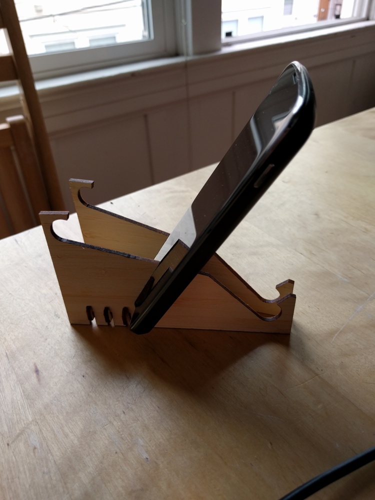 Laser Cut Multi-angle Phone Stand Free Vector