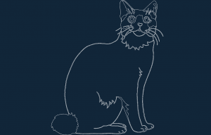 Sitting Cat DXF file