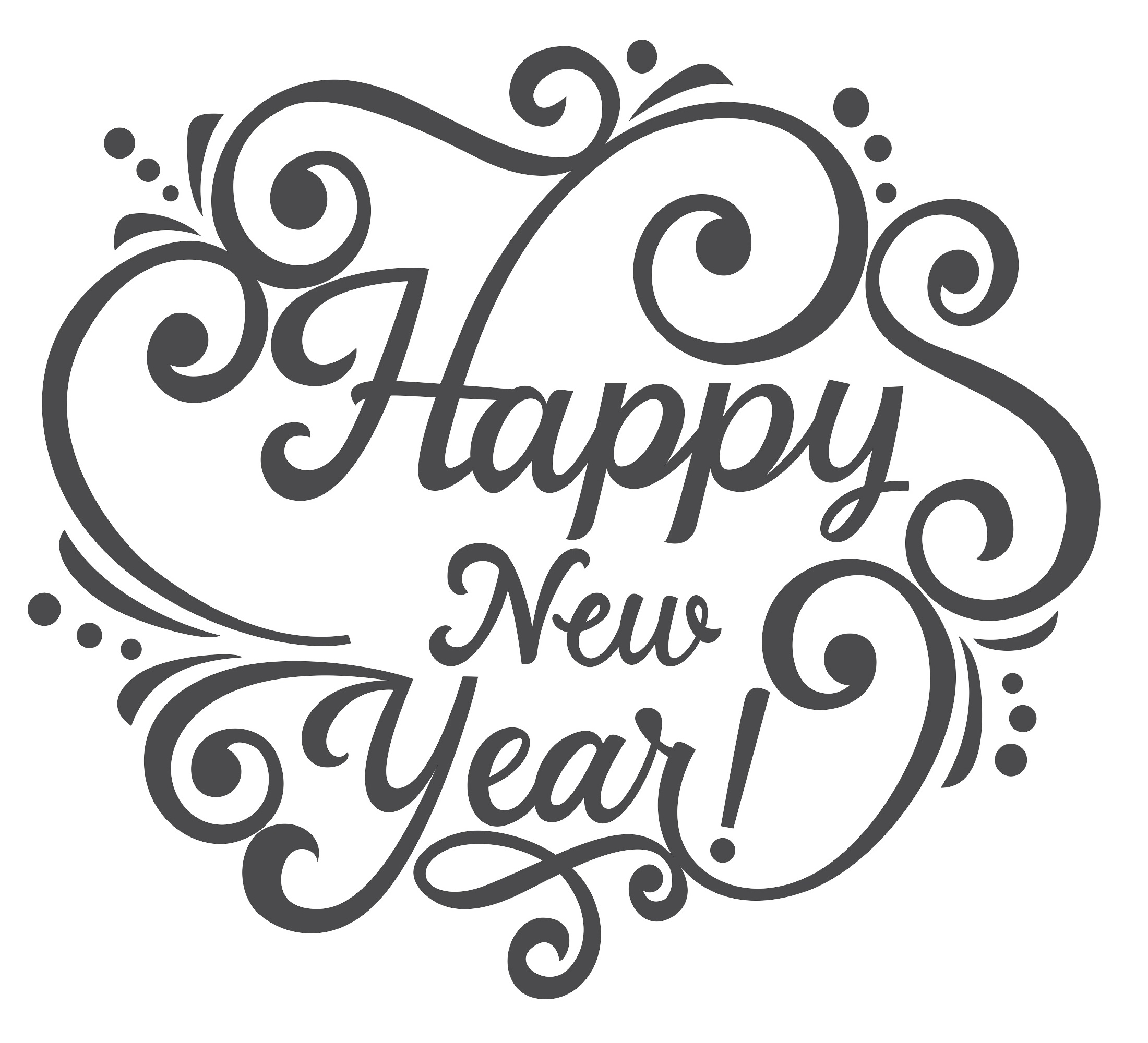Laser Cut Happy New Year Lettering Free Vector