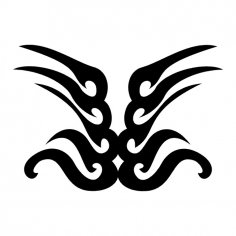 Tribal Wings Tattoo Shape Vector Art jpg Image
