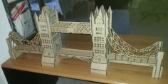 London Bridge 3D Puzzle Model Laser Cut Free Vector