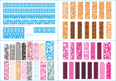 Laser Cut Pattern Collection Free Vector