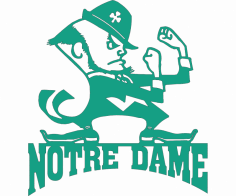 Notre Dame Fighting Irish dxf File