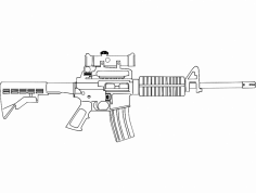 AR-15 Gun dxf File