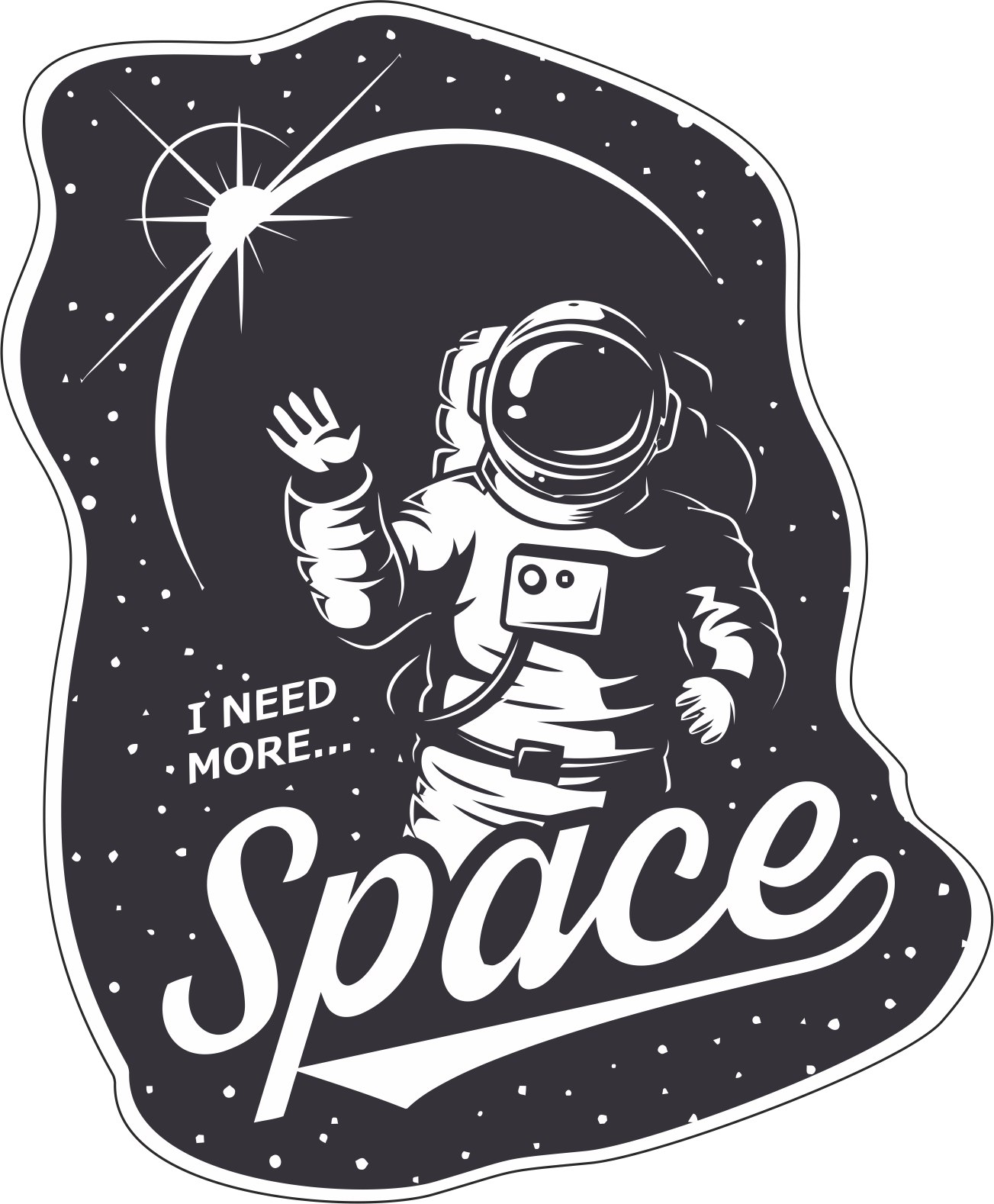 Download I Need More Space Sticker Vector Art Free Vector cdr ...