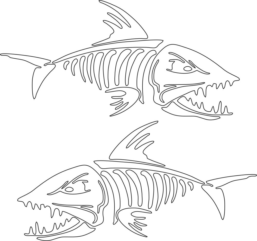 Fish Skeleton SVG, Fish Skeleton Bundle SVG, Fish Skeleton
