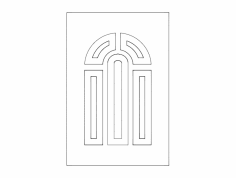 Arch Door Design dxf File