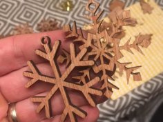 Laser Cut Various Snowflake Ornaments SVG File