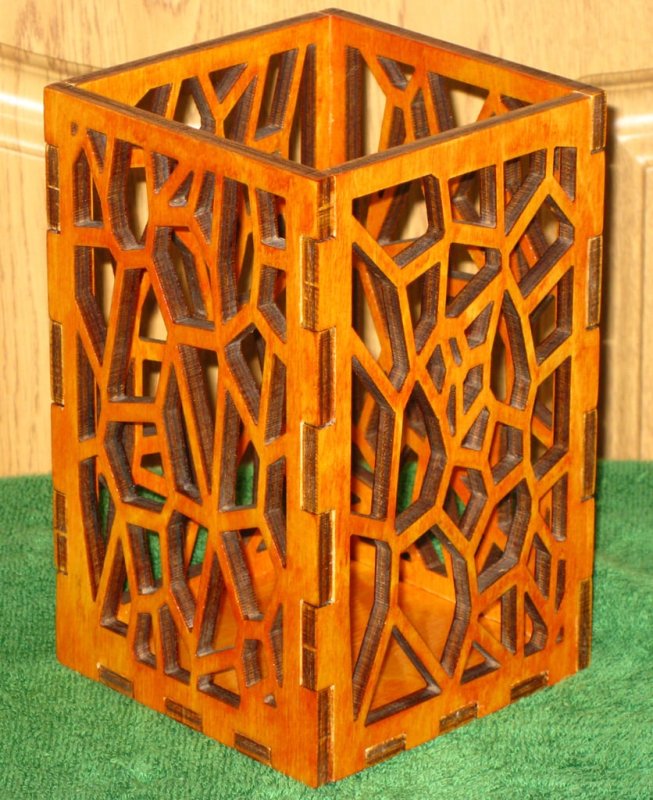 Laser Cut Wooden Candle Holder Free Vector cdr Download - 3axis.co - 3D model önizlemesi