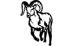 Bighorn Mountain Goat dxf File
