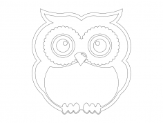 Standing Owl dxf File