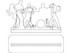 Music Band dxf File