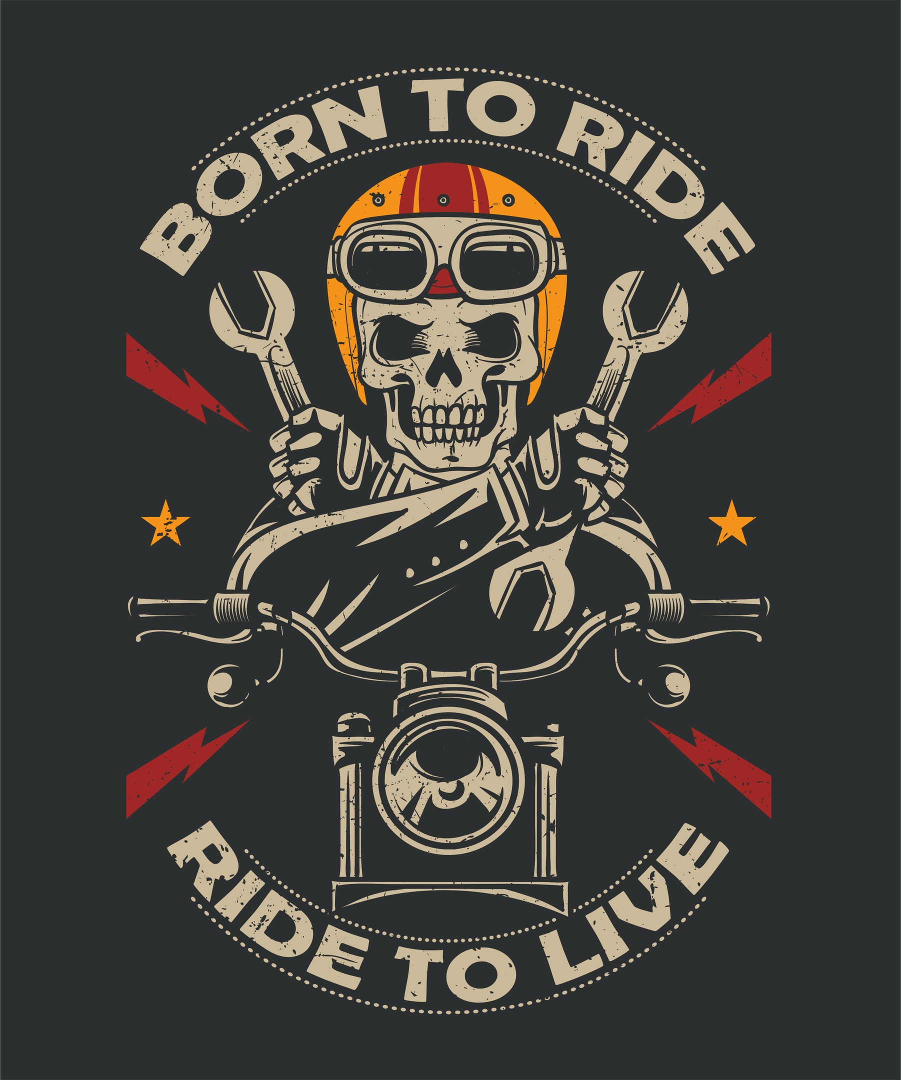 Born To Ride CAP Sticker - White – Christchurch Adventure Park Shop