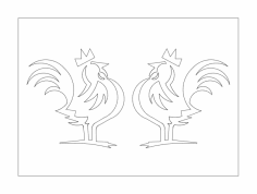 Roosters dxf File