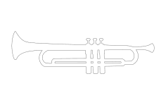 Trumpet Silhouette dxf File