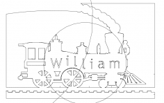 Locomotive William dxf File